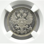 Rosja, Aleksander II, 20 kopiejek 1861 FB, Petersburg, NGC UNC