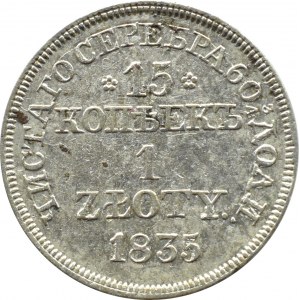 Mikołaj I, 15 kopiejek/1 złoty 1835 MW, Warszawa