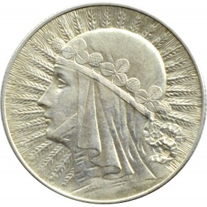 Polska, II RP, Głowa kobiety, 5 złotych 1933, Warszawa