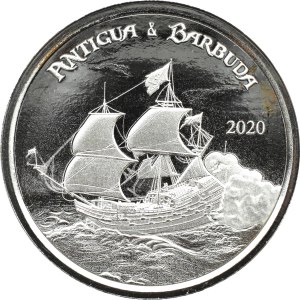 Wschodnie Karaiby, Elżbieta II, 2 dolary 2020, Anigua i Barbuda, UNC