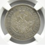 Rosja, Aleksander II, 25 kopiejek 1858 SPB FB, Petersburg, NGC AU