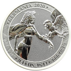 Germania, 5 marek 2020, uncja srebra, UNC