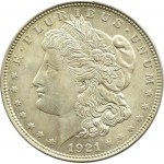 USA, Morgan, 1 dolar 1921, Filadelfia, UNC