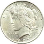 USA, Peace, 1 dolar 1922, Filadelfia, UNC