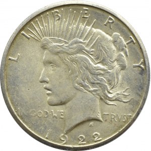 USA, Peace, 1 dolar 1922 S, San Francisco