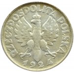 Polska, II RP, Kłosy, 2 złote 1924, odwrotka, Filadelfia