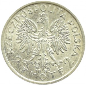 Polska, II RP, Głowa Kobiety, 2 złote 1933, Warszawa