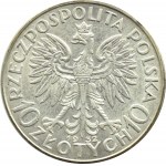 Polska, II RP, Głowa Kobiety, 10 złotych 1932, bez znaku mennicy, Londyn