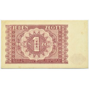Polska, RP, 1 złotych 1946, bez oznaczenia serii, UNC-