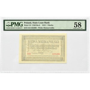Polska, II RP, 1 marka 1919, I seria IAS, Warszawa, PMG 58