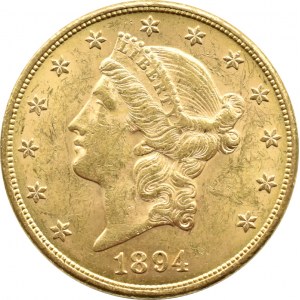 USA, Liberty Head, 20 dolarów 1894, Filadelfia