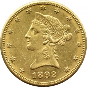 USA, Eagle, 10 dolarów 1892 O, Nowy Orlean, UNC