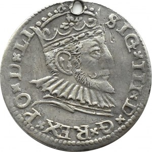 Zygmunt III Waza, trojak 1591, Ryga, odmiana z małą głowa króla, końcówka napisu LI