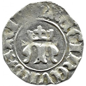 Węgry, Maria Andegaweńska (1382-1395), denar 1383, PIĘKNY!