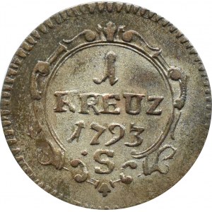 Niemcy, Brandenburgia-Ansbach-Bayreuth, krajcar 1793 S