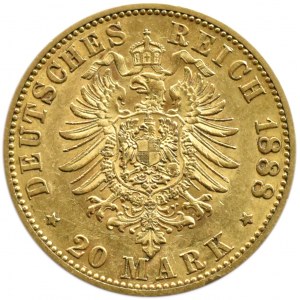 Niemcy, Prusy, Fryderyk III, 20 marek 1888 A, Berlin