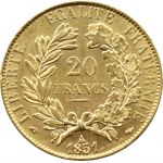 Francja, Republika, Ceres, 20 franków 1851 A, Paryż, PIĘKNE!