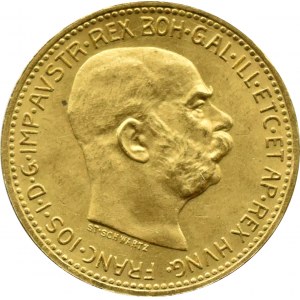 Austro-Węgry, Franciszek Józef I, 20 koron 1915, Wiedeń, UNC