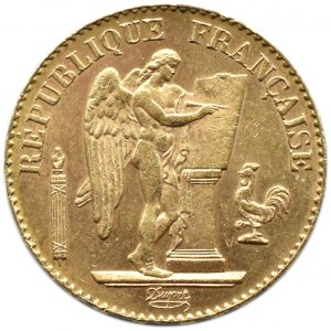 Francja, Republika, 20 franków 1898 A, Paryż, Geniusz