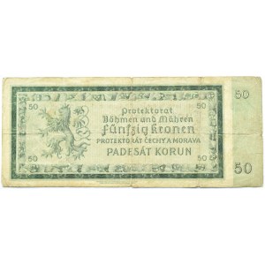 Protektorat Czech i Moraw, 50 koron 1940, seria A 09, Praga