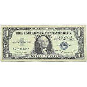 USA, 1 dolar 1957, seria P, niebieska pieczęć