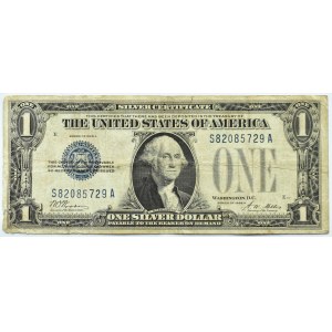 USA, 1 dolar 1928 A, seria S, niebieska pieczęć, rzadkie