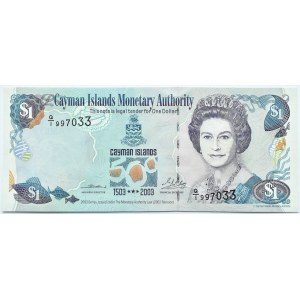 Kajmany, Elżbieta II, 1 dolar 2003, UNC, rzadki