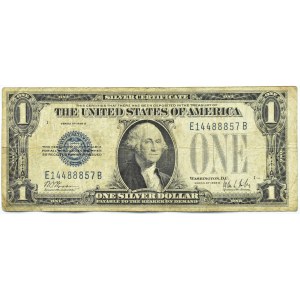 USA, 1 dolar 1928 A, seria E, niebieska pieczęć, rzadkie