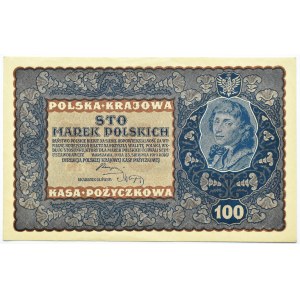 Polska, II RP, 100 marek 1919, Warszawa, IE seria S, UNC