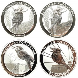 Australia, lot 1 dolar 2014-2020 P, Kookaburra, UNC
