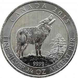 Kanada, Wilk szary, 2 dolary 2015, Ottawa, UNC