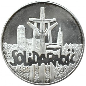 Polska, III RP, Solidarność (A), 100000 złotych 1990, typ A, Warszawa, UNC