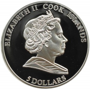 Cook Island, 5 dolarów 2009, Bratek, Balzers (Liechtenstein), UNC