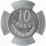 Polska, PRL, 10 groszy 1981, Warszawa, NGC MS66