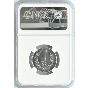 Polska, PRL, 1 złoty 1986, Warszawa, NGC MS66