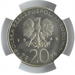 Polska, PRL, Dar Pomorza, 20 złotych 1980, Warszawa, NGC MS65