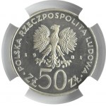 Polska, PRL, FAO, 50 złotych 1981, Warszawa, NGC MS66