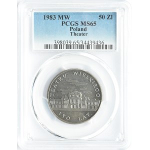 Polska, PRL, Teatr Wielki, 50 złotych 1983, Warszawa, PCGS MS65