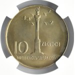 Polska, PRL, Kolumna Zygmunta, 10 złotych 1965, Warszawa, NGC MS65