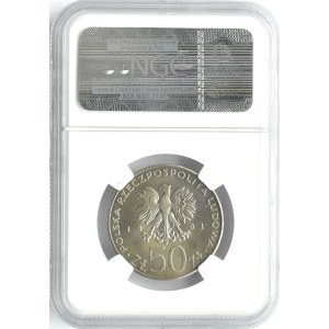 Polska, PRL, Wł. Herman, 50 złotych 1981, Warszawa, NGC MS67