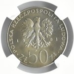 Polska, PRL, Wł. Herman, 50 złotych 1981, Warszawa, NGC MS67