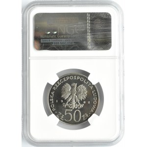 Polska, PRL, Bolesław Krzywousty, 50 złotych 1982, Warszawa, NGC MS66