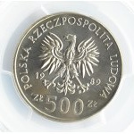 Polska, PRL, Wł. Jagiełło, 500 złotych 1989, Warszawa, PCGS MS67