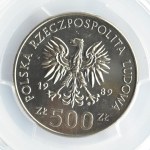 Polska, PRL, Wojna Obronna, 500 złotych 1989, Warszawa, PCGS MS67