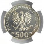 Polska, PRL, Wojna Obronna, 500 złotych 1989, Warszawa, NGC PF66 CAMEO