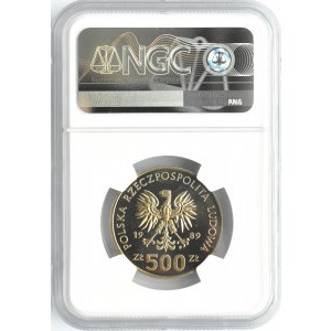 Polska, PRL, Wł. Jagiełło, 500 złotych 1989, Warszawa, NGC PF MS67 CAMEO