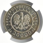 Polska, III RP, Zamek w Łańcucie, 20000 złotych 1993, NGC MS66