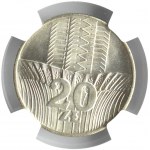 Polska, PRL, wieżowiec, 20 złotych 1973, Warszawa, NGC MS66