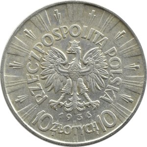 Polska, II RP, Józef Piłsudski 10 złotych 1936, Warszawa