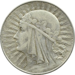 Polska, II RP, Głowa Kobiety, 10 złotych 1933, Warszawa